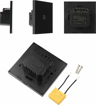 SECURIC SEC-HV-801B Умный Wi-Fi выключатель однокнопочный черный SECURIC