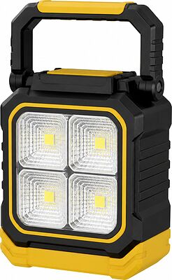 ULTRAFLASH Фонарь аккумуляторный 220В, черный/желтый, 4 LED, SLA, пластик, коробка Ultraflash LED3804 (9215)