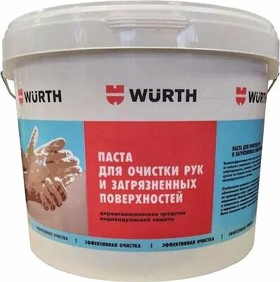 Würth 0893900900 паста-очиститель для рук с древесной мукой, ведро 11 л