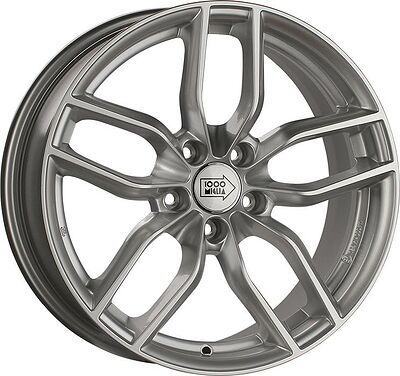 1000Miglia MM039 8x18 5x112 ET 39 Dia 66.5 Silver Gloss