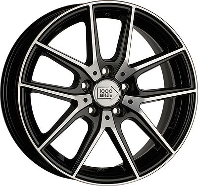 1000Miglia MM041 6.5x16 5x114.3 ET 42 Dia 67.1 Black Polished