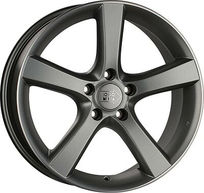 1000Miglia MM1001 8x18 5x112 ET 35 Dia 66.6 Matt Anthracite Polished Lip