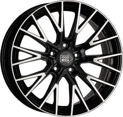 1000Miglia MM1009 9x20 5x112 ET 33 Dia 66.6 Gloss Black Polished