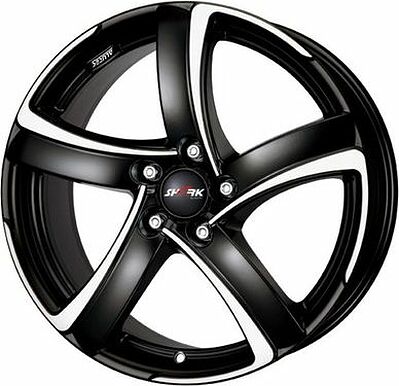Alutec Shark 7x17 4x100 ET 40 Dia 63.3 Racing black front polished