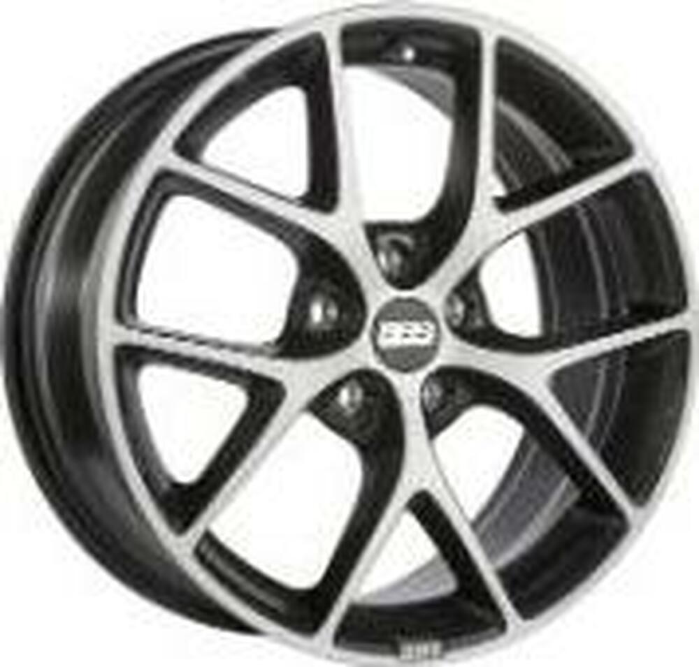 BBS SR 8x18 5x115 ET 36 Dia 70.2 Vulcano grey black diamond cut