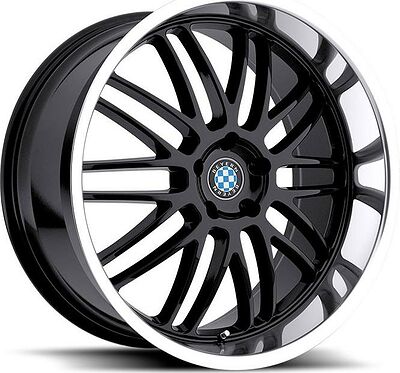 Beyern Mesh 8x17 5x120 ET 40 Dia 72 Gloss Black Mirror Cut Lip