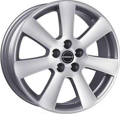 Borbet CA 7x16 5x114.3 ET 45 Dia 72.5 Kristallsilber - Lackiert