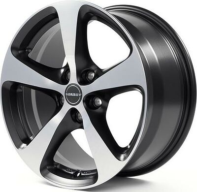 Borbet CC 7x16 5x108 ET 40 Dia 72.5 black polished matt