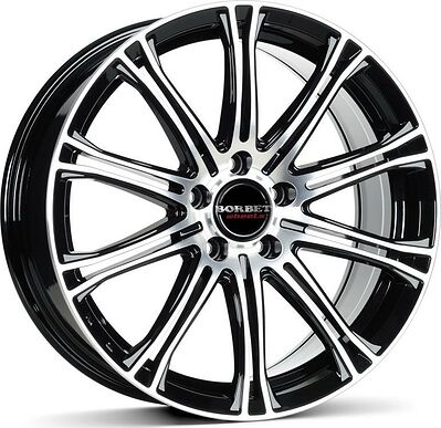 Borbet CW1/5 8x18 5x112 ET 45 Dia 72.5 Black Polished