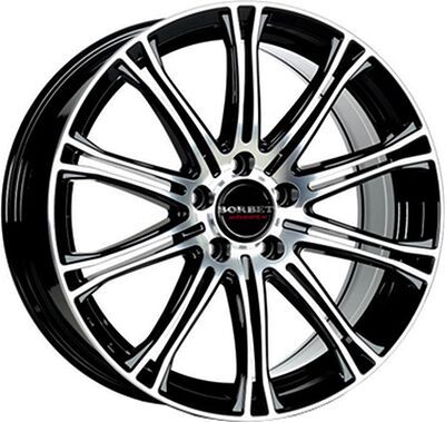 Borbet CW1/5 8x18 5x105 ET 40 Dia 56.6 Schwarz-Poliert