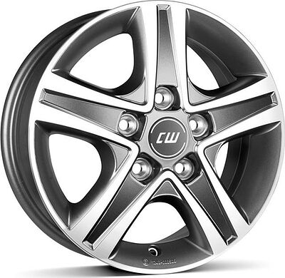 Borbet CWD 6x16 5x130 ET 68 Dia 78.1 Black Polished Glossy