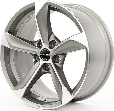 Borbet S 8x18 5x112 ET 45 Dia 72.5 Graphite polished matt