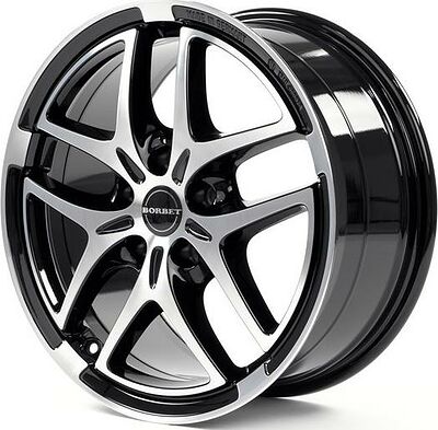 Borbet XB 7x17 5x112 ET 54 Dia 57.1 Black Polished