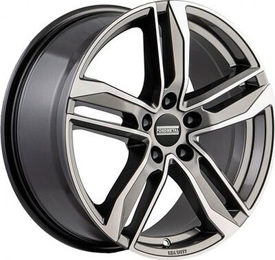 Fondmetal Hexis 8x18 5x112 ET 29 Dia 66.5 Glossy Titanium Machined
