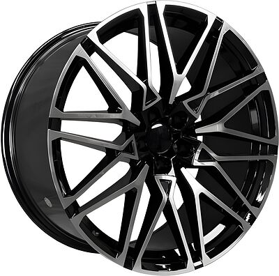 Hengder 5063 10x21 5x112 ET 35 Dia 66 Black machined face
