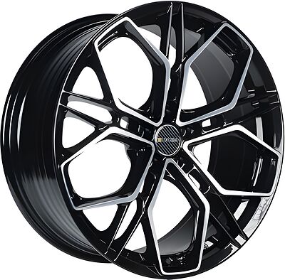 Inch FA8534 8.5x20 5x120 ET 45 Dia 72.6 Gloss Black Machined Face
