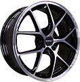 Inch FA8538 7x17 4x100 ET 43 Dia 60.1 Gloss Black Machined Face