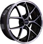 Inch FA8538 7x17 5x100 ET 38 Dia 57.1 Gloss Black Machined Face