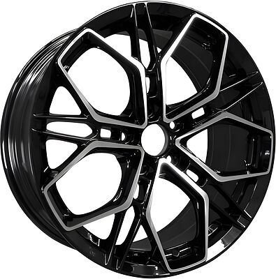Inch ZJH 8x18 5x120 ET 30 Dia 72 Gloss Black Machined Face