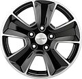 Khomen Wheels KHW1601 (DFM 580) 6.5x16 5x110 ET 45 Dia 67.1 Black-FP