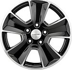 Khomen Wheels KHW1601 (DFM 580) 6.5x16 5x110 ET 45 Dia 67.1 Black-FP