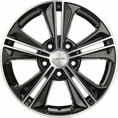 Khomen Wheels KHW1603 (Jetta) 6x16 5x112 ET 50 Dia 57.1 Black-FP