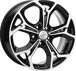 Khomen Wheels KHW1702 (DFM580) 7x17 5x110 ET 45 Dia 67.1 Black-FP