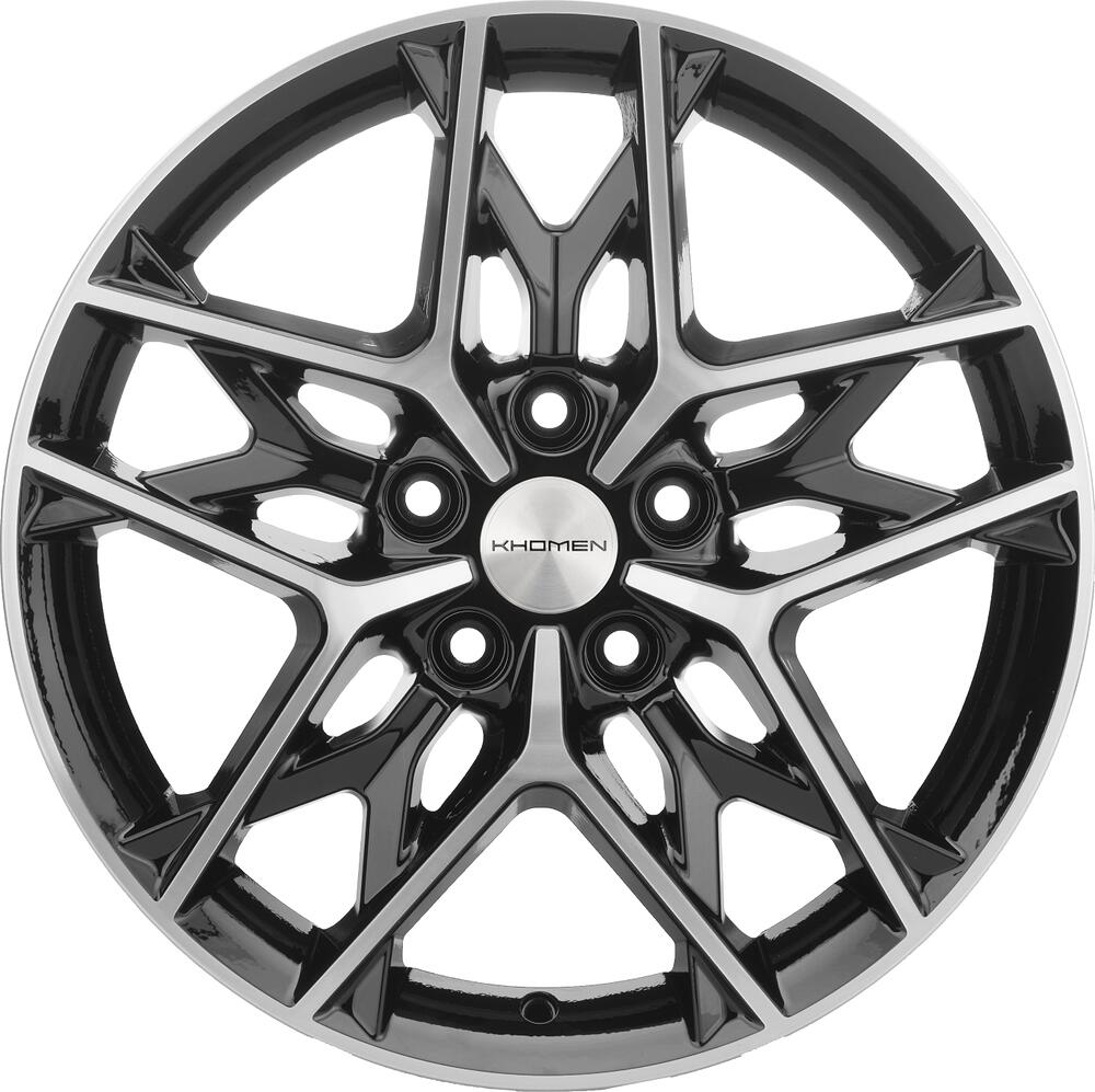 Khomen Wheels KHW1709 7x17 5x108 ET 45 Dia 60.1 BLACK-FP