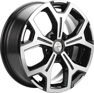 Khomen Wheels KHW1710 (Jolion) 6.5x17 5x114.3 ET 37 Dia 66.5 Black-FP