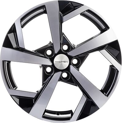 Khomen Wheels KHW1712 (A4) 7x17 5x114.3 ET 46 Dia 66.6 Black-FP