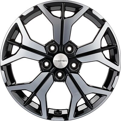 Khomen Wheels KHW1715 7x17 5x112 ET 40 Dia 57.1 BLACK-FP