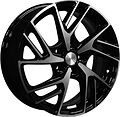 Khomen Wheels KHW1722 (Coolray) 6.5x17 5x114.3 ET 45 Dia 54.1 Black-FP