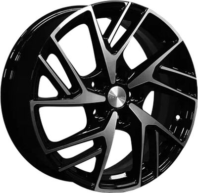 Khomen Wheels KHW1722 (Coolray) 6.5x17 5x114.3 ET 45 Dia 54.1 Black-FP