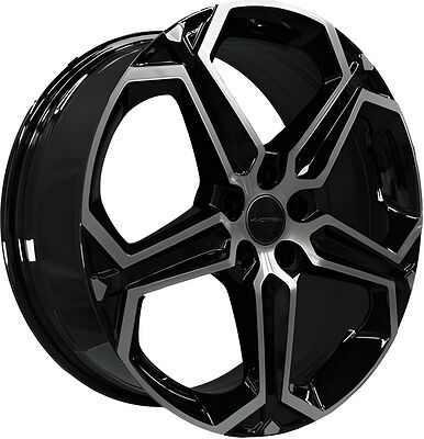 Khomen Wheels KHW1909 (Kodiaq/Tiguan) 7.5x19 5x112 ET 43 Dia 57.1 Black-FP