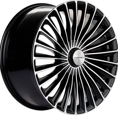 Khomen Wheels KHW2008 (S-class Front) 8.5x20 5x112 ET 38 Dia 66.6 Black-FP