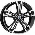 КиК Каррера 7x18 5x108 ET 41 Dia 59.6 алмаз черный