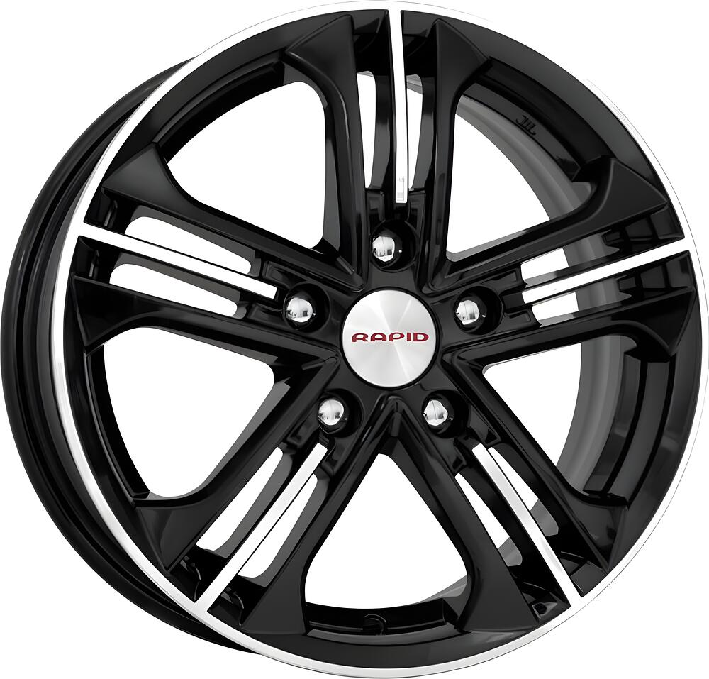 КиК Trinity 6x15 5x100 ET 48 Dia 56.1 алмаз черный