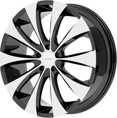 KMC KM679 9x22 5x114.3 ET 38 Dia 72.62 Black/Machined
