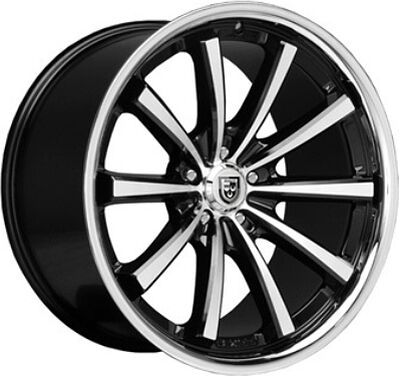 Lexani CVX55 9x20 5x120 ET 20 Dia 74.1 Flat Black/Machined/Chrome Lip