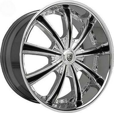 Lexani LX19 9.5x22 5x112 ET 35 Dia 74 Chrome/Black insert