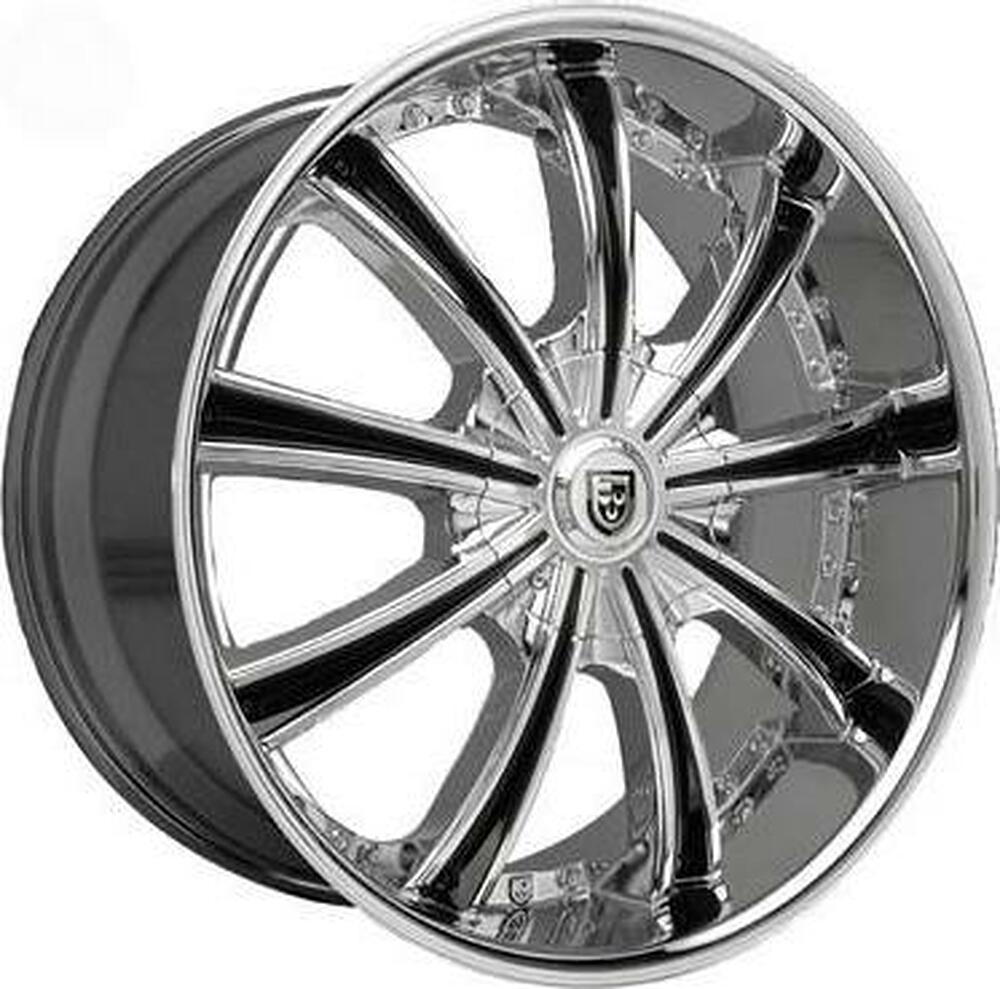 Lexani LX19 9.5x22 5x150 ET 35 Dia 110 Chrome/Black insert