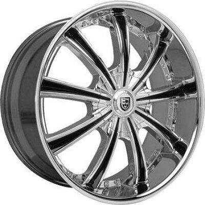 Lexani LX19 9x22 5x112 ET 35 Dia 74 Chrome/Black