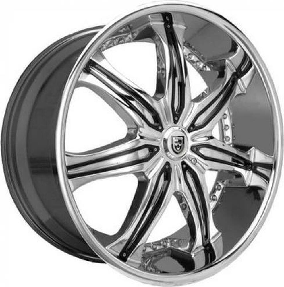 Lexani LX7 9.5x24 5x150 ET 35 Dia 110 Chrome/Black insert