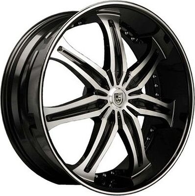Lexani LX7 8x20 5x127 ET 15 Dia 78 Black/Machined