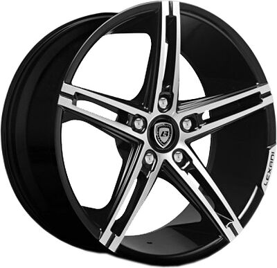 Lexani R3 8x19 5x112 ET 50 Dia 74 Black/Machined