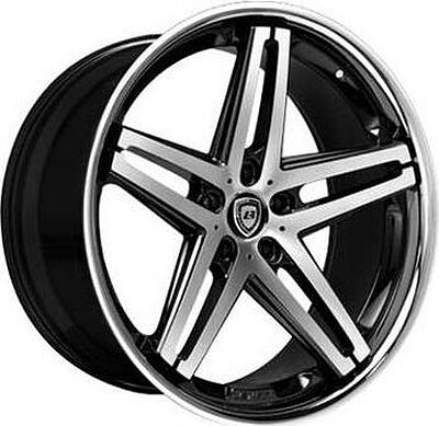 Lexani R5 8.5x20 5x112 ET 45 Dia 74 Mach Face/Blk