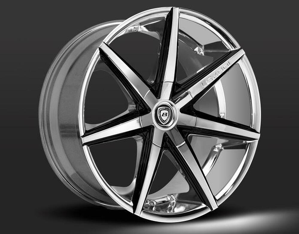Lexani R7 9.5x19 5x120 ET 25 Dia 74 Machine/Flat Black