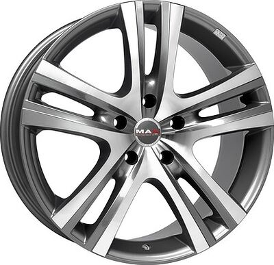 Mak Aria 9x18 5x112 ET 35 Dia 76 Gun Metallic - Mirror Face