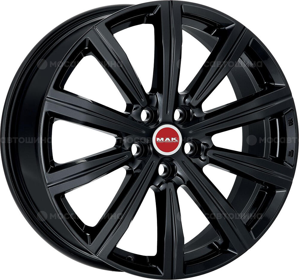 Mak Birmingham 8x19 5x108 ET 45 Dia 63.4 Gloss Black