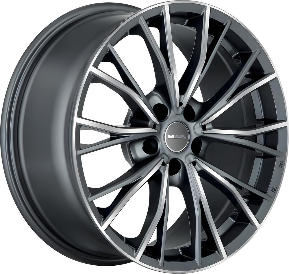 Mak Mark 7.5x17 5x112 ET 41 Dia 66.6 Gun Met Mirror Face